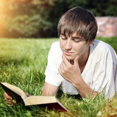 Teenager with a Book outdoor