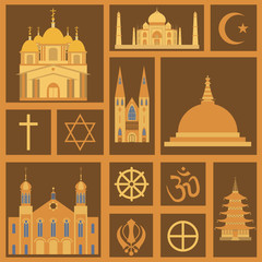 Religion icon set
