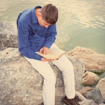 Teenager with a Book