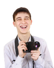 Fototapeta premium Teenager with Photo Camera