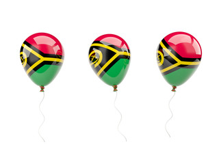 Air balloons with flag of vanuatu