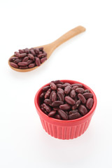 Red beans kidney isolated on white background