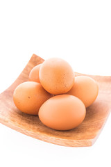 Eggs isolated on white background