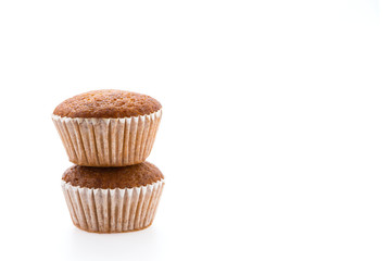 Banana cakes isolated on white