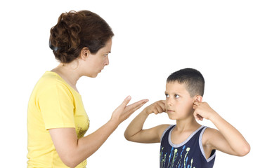 Boy confronts his mother