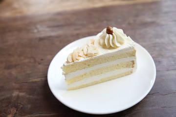 Dessert cake caramel and chocolate