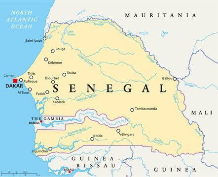 Senegal Political Map