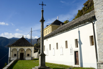 The rural village of Comologno on Onsernone valley