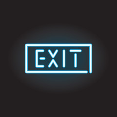 Exit sign, neon light design