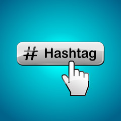 hashtag web button concept