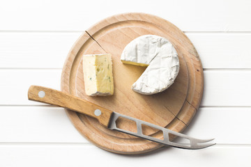 blue cheese on cutting board
