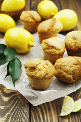 Homemade lemon muffins