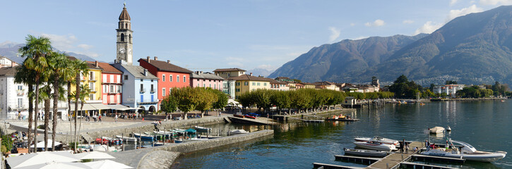 Obraz premium The waterfront of Ascona on Switzerland