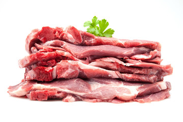 filetes de carne cruda