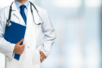 Doctor holding a clipboard