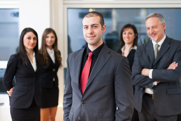 Group of smiling business people