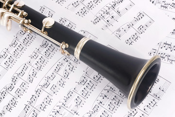 Detail of clarinet and notes