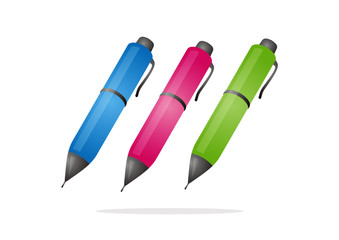 colorful pen logo vector