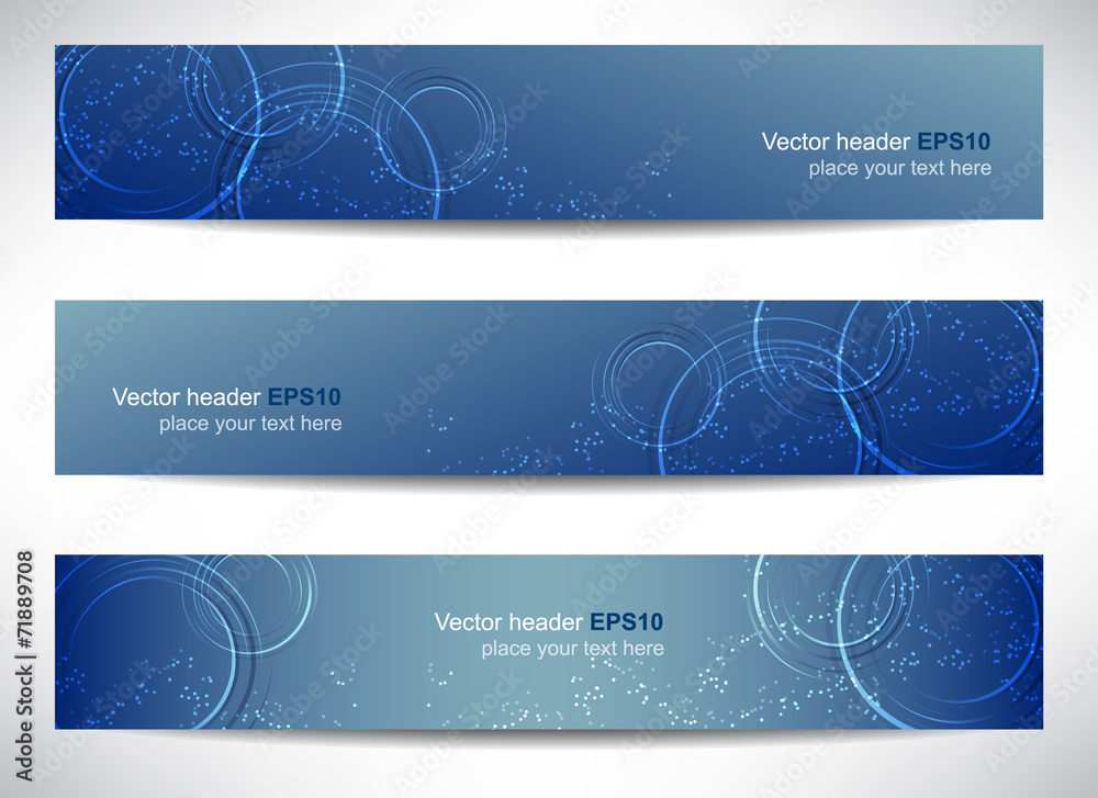 Poster web header, set of vector banner, design with precise dimension