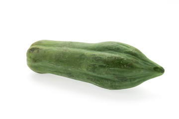 Green papaya isolated on white