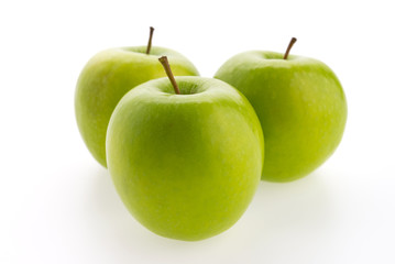 Green apple isolated on white background