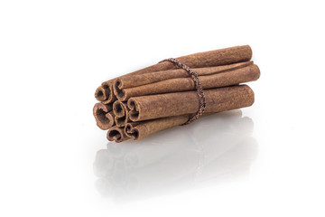 Cinnamon sticks on White