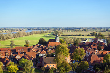 Dächer von Hitzacker an der Elbe
