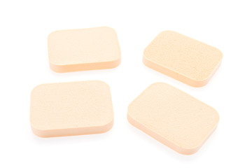 Face sponge powder isolated on white