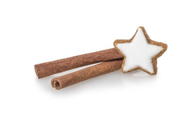 Cinnamon sticks with biscuit