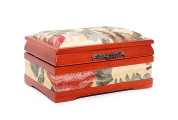 wooden box isolated on white background