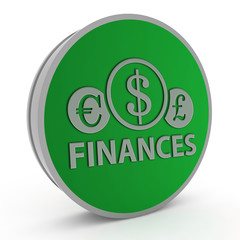 Finance circular icon on white background