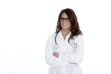 Fototapeta premium medical doctor woman with stethoscope