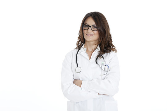 medical doctor woman with stethoscope