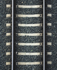 Railroad tracks. Top view.