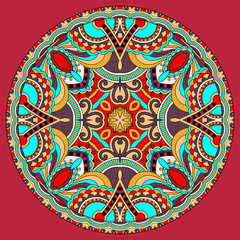 decorative design of circle dish template, round geometric patte