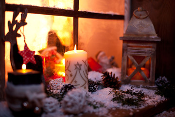 Weihnachtszeit fensterdekoration
