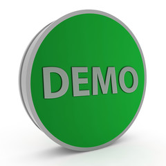 Demo circular icon on white background