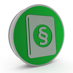 Obraz premium Law circular icon on white background