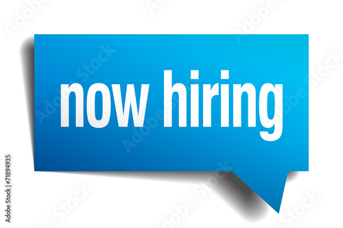 now hiring blue 3d realistic paper speech bubble fichier now hiring blue 3d realistic paper speech bubble fichier