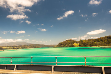 Scenic Landscape Blue Lagoon Bridge