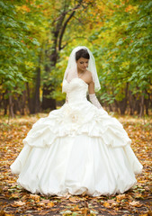 Fototapeta premium Portrait of a beautiful smiling bride