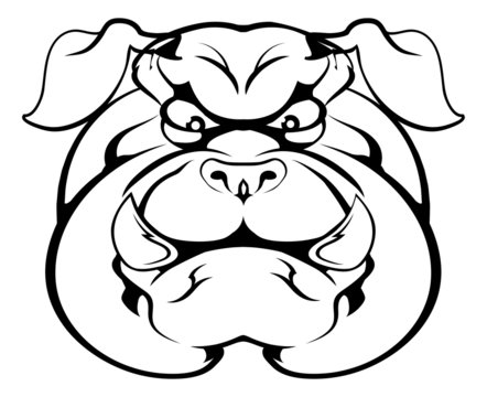 Bulldog character face