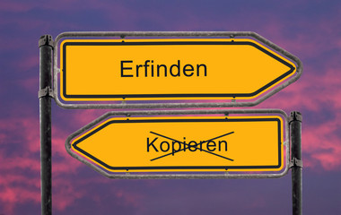 Strassenschild 22 - Erfinden