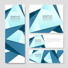 modern origami style design for banners set