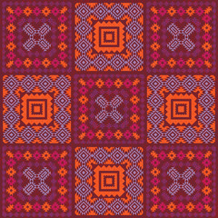 Abstract geometric background in ethnic style