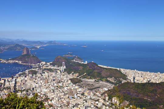 Rio de Janeiro cityscape panorama with Sugar Loaf