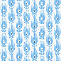 Ikat pattern in blue and white