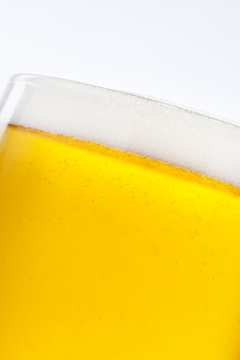 Beer bubbles in the high magnification and close-up