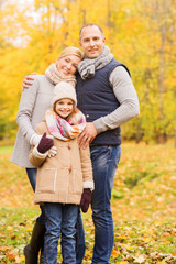 Fototapeta premium happy family in autumn park