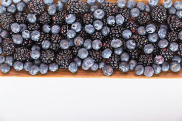 blueberry and blackberry